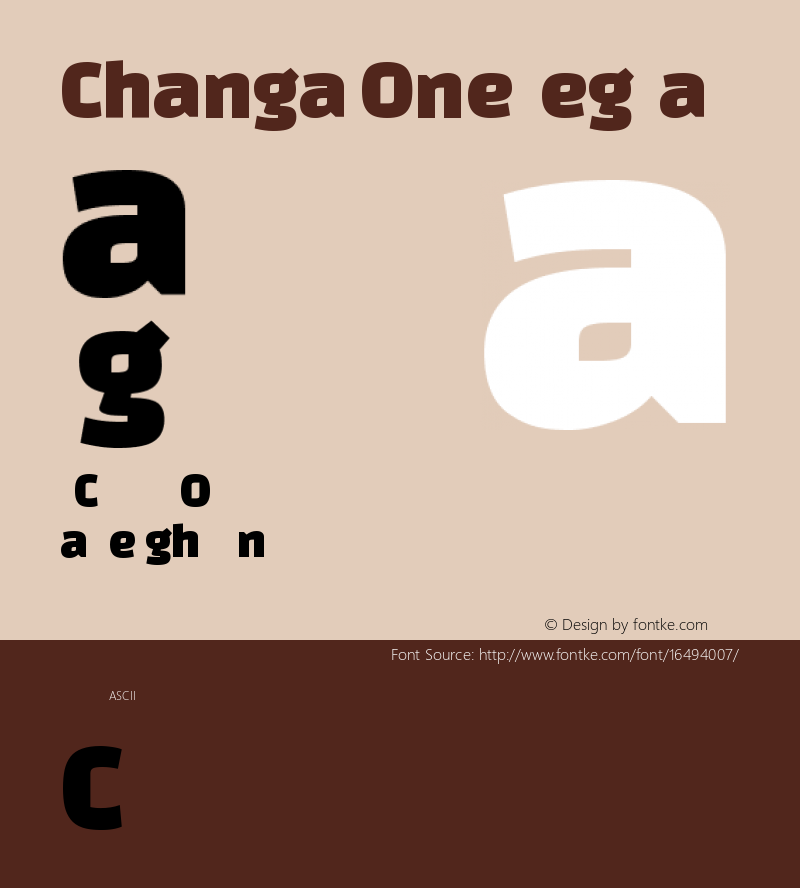 Changa One Regular Version 1.003 Font Sample