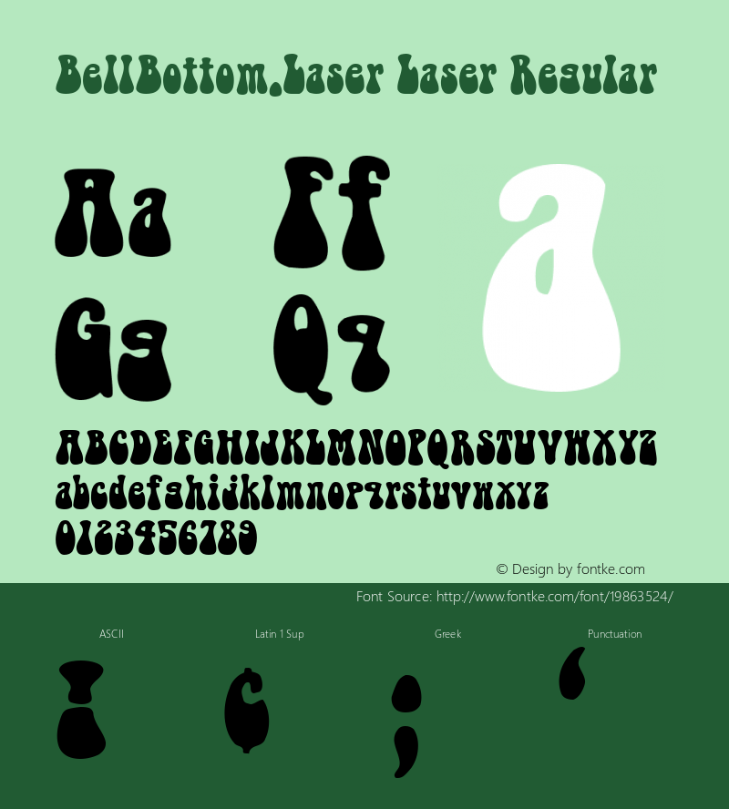 BellBottom.Laser Altsys Metamorphosis:7/19/91 Font Sample