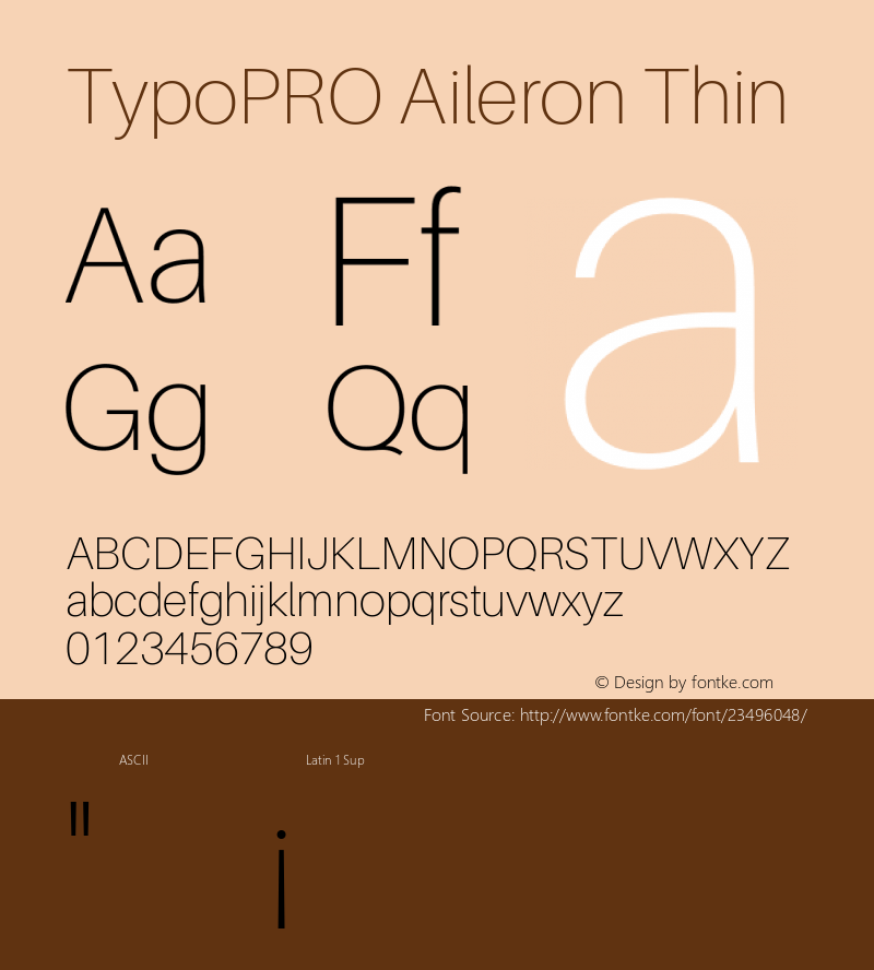 TypoPRO Aileron Thin Version 1.102;PS 001.102;hotconv 1.0.70;makeotf.lib2.5.58329 Font Sample