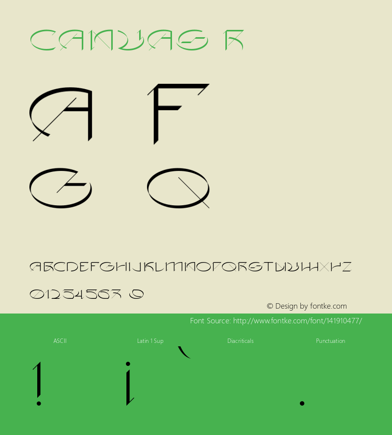 CANVAS Regular Version 1.000;PS 001.000;hotconv 1.0.88;makeotf.lib2.5.64775 Font Sample