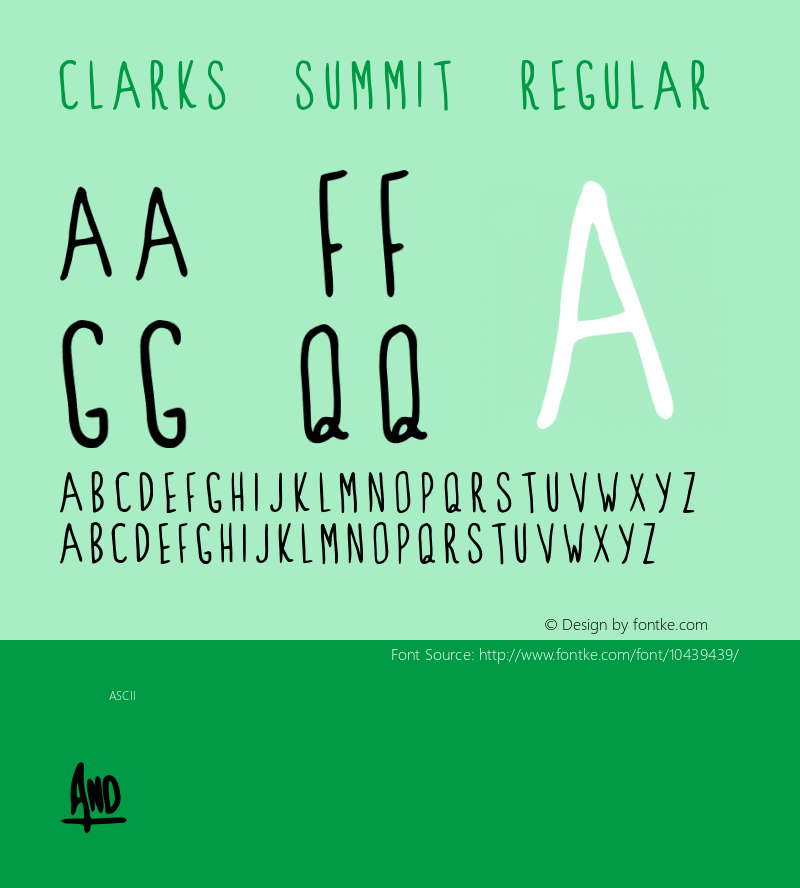 Clarks Summit Regular Version 1.000;PS 001.001;hotconv 1.0.56 Font Sample