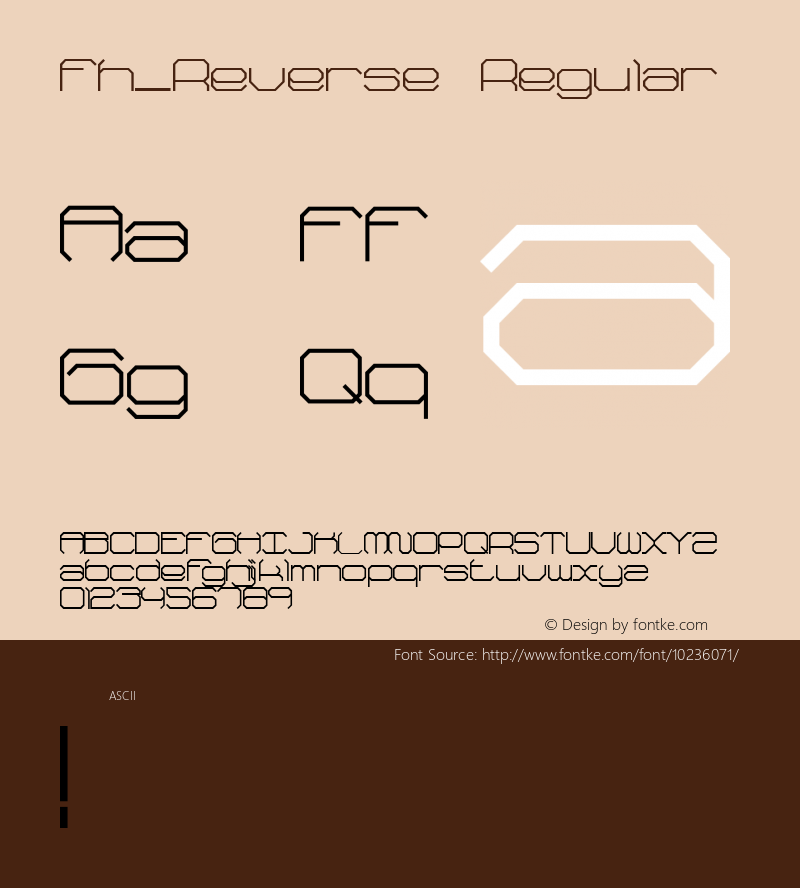 Fh_Reverse Regular Version 1.000 2007 initial release Font Sample
