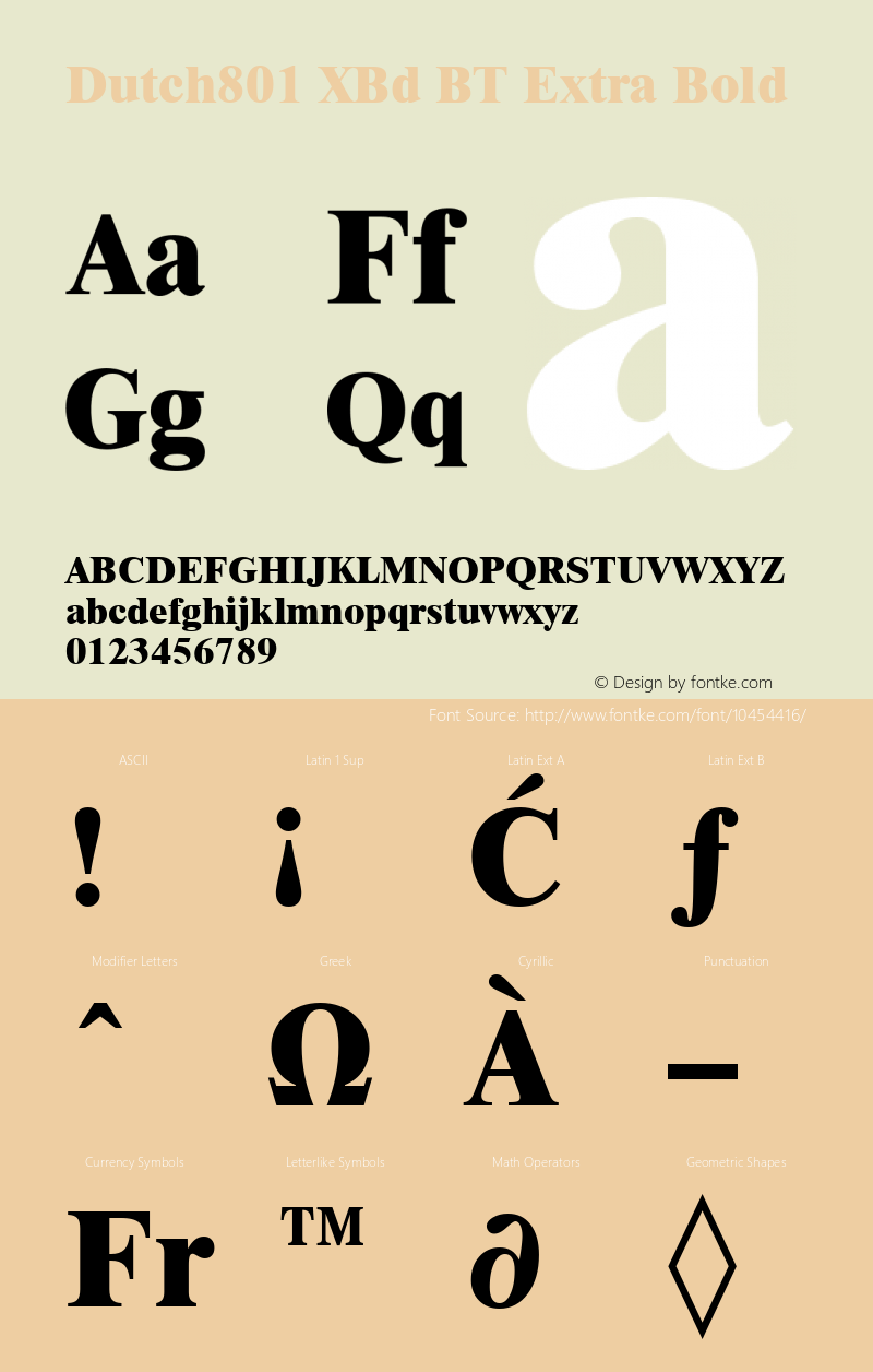 Dutch801 XBd BT Extra Bold mfgpctt-v1.52 Tuesday, January 26, 1993 2:38:15 pm (EST) Font Sample