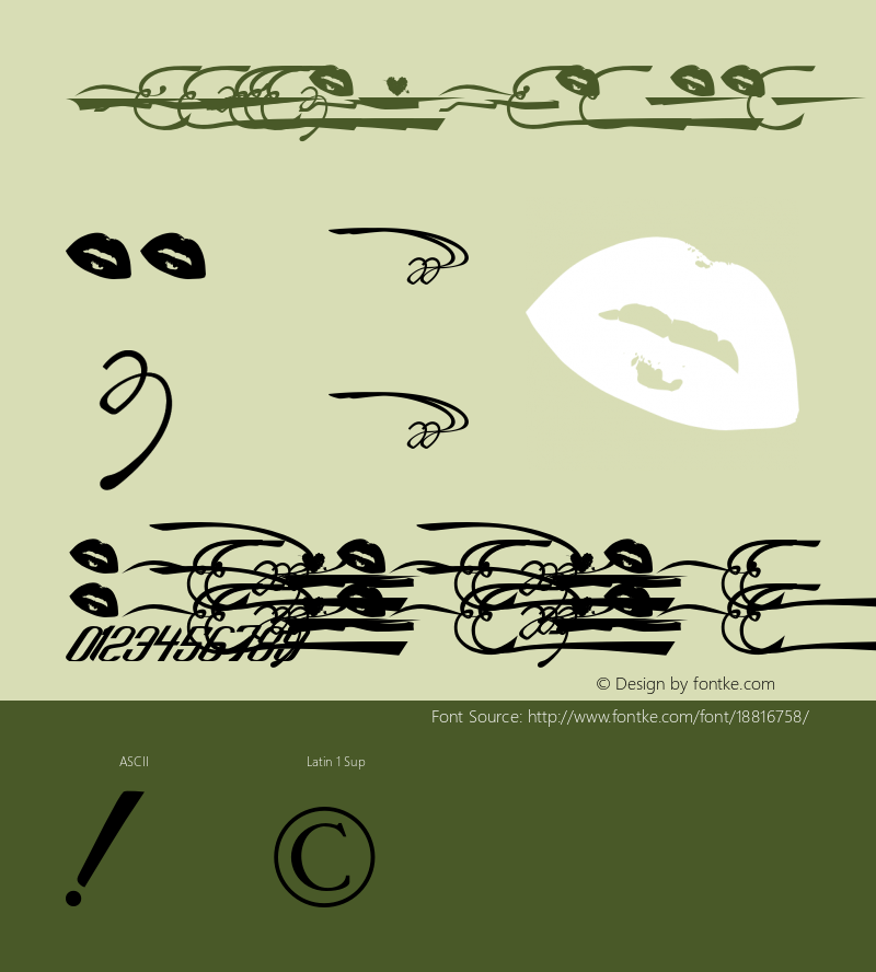 Sexy Shout Decorative Bold Italic Version 1.000;PS 001.001;hotconv 1.0.56 Font Sample