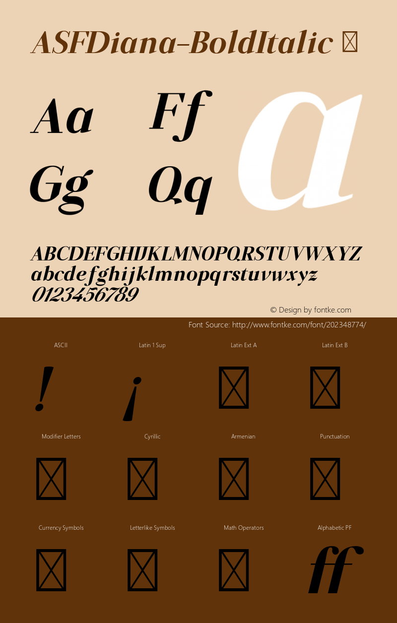 ☞ASFDiana-BoldItalic Version 1.000;com.myfonts.easy.armtype.asf-diana.bold-italic.wfkit2.version.5Lhk图片样张