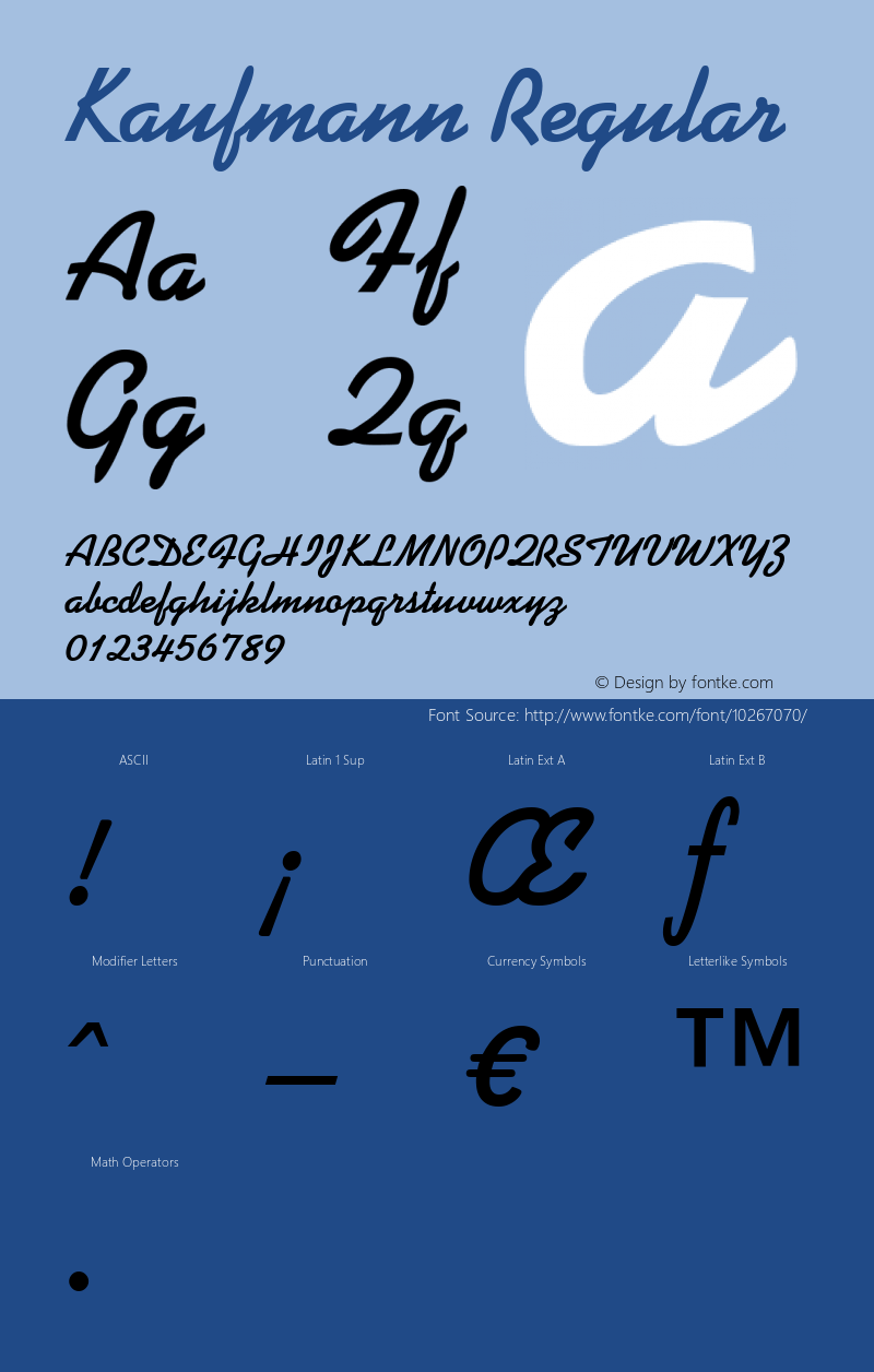 Kaufmann Regular 001.002 Font Sample