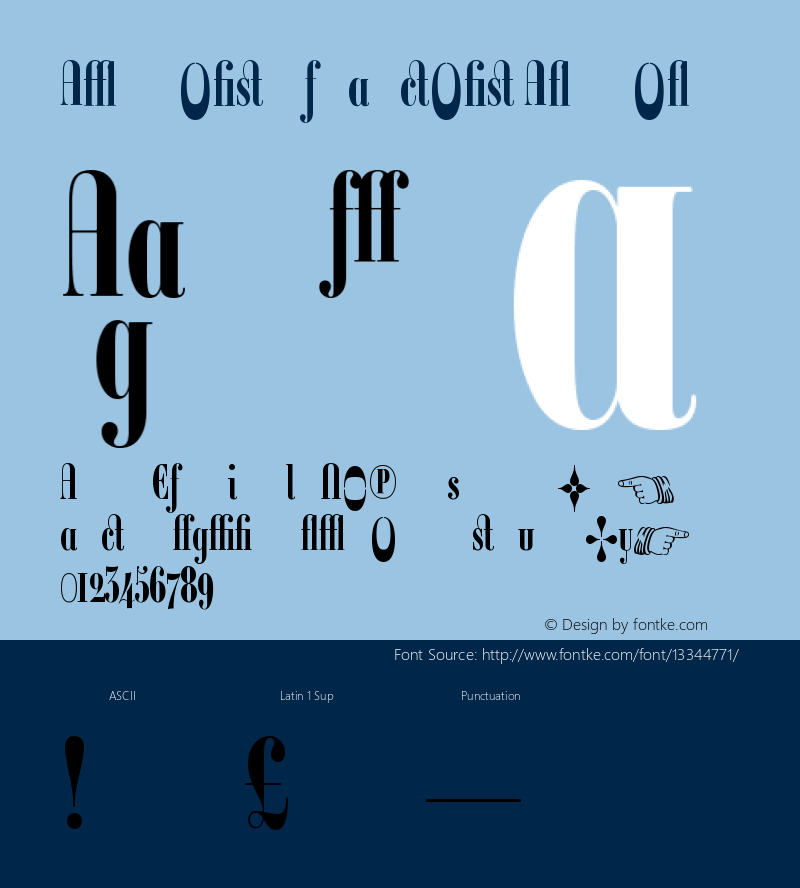Ambroise Francois AltBold Version 001.000 Font Sample