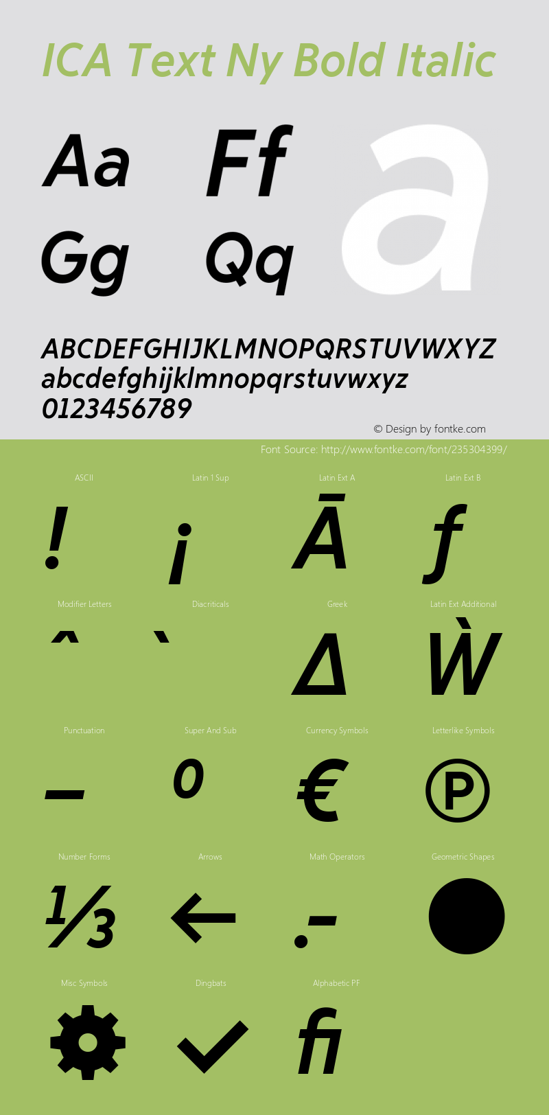 ICA Text Ny Bold Italic Version 1.000图片样张
