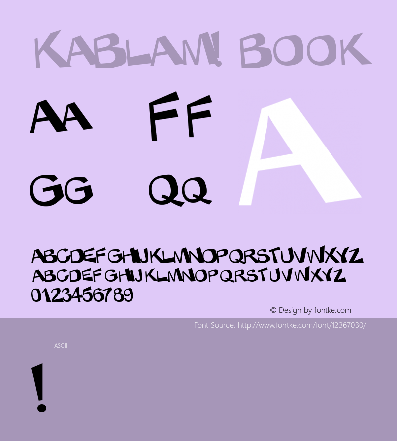 KaBlam! Book Version Total Distortion Font Sample