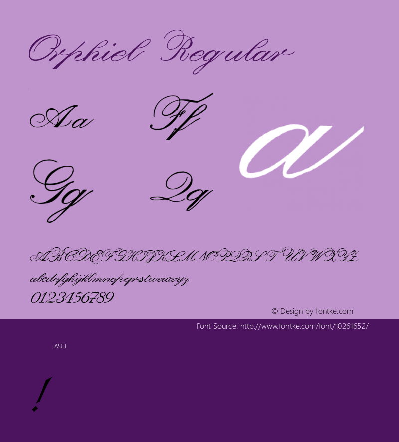 Orphiel Regular 001.000 Font Sample