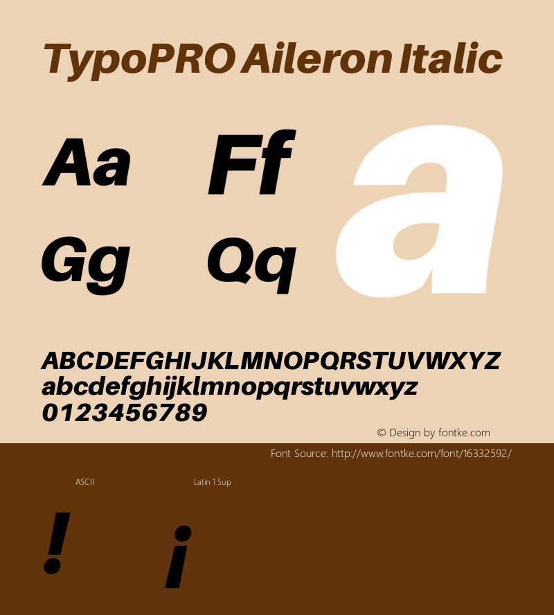 TypoPRO Aileron Italic Version 1.102;PS 001.102;hotconv 1.0.70;makeotf.lib2.5.58329 Font Sample