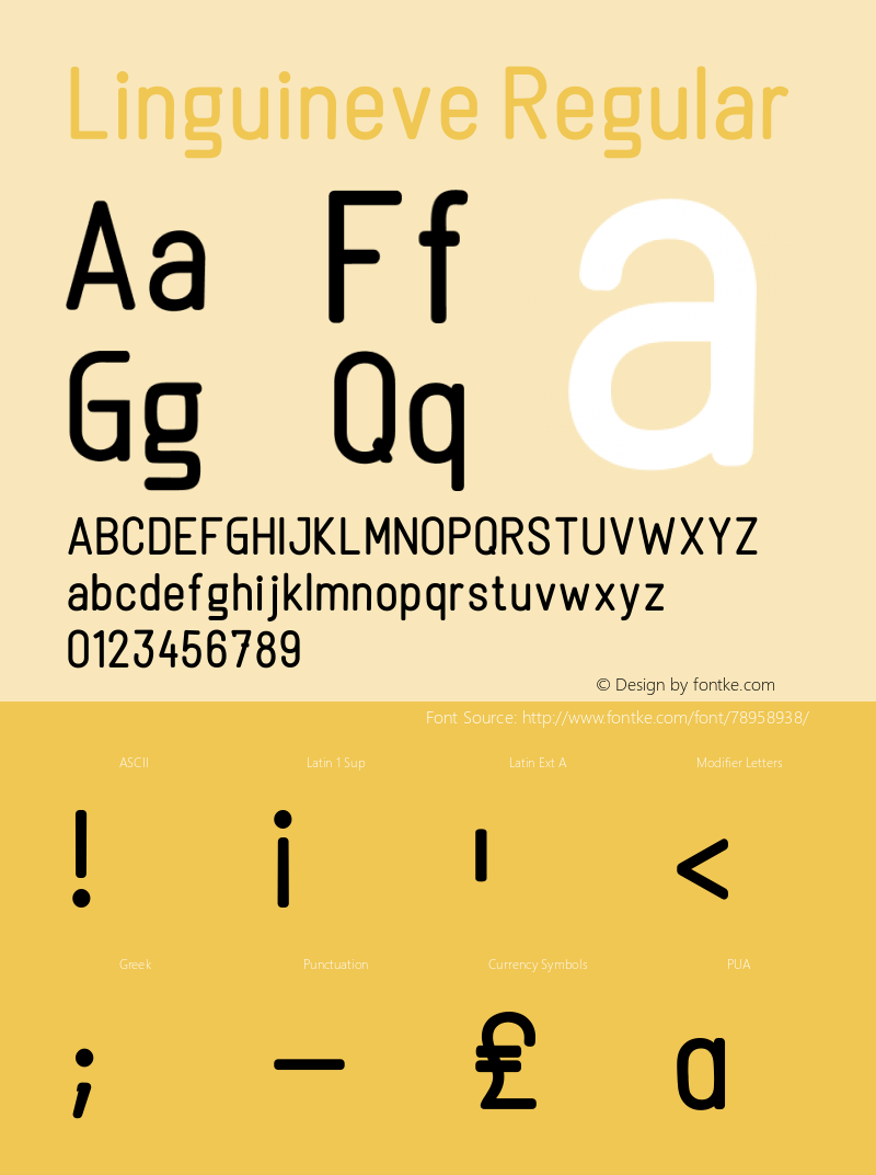 Linguineve Version 1.00;December 7, 2019;FontCreator 11.5.0.2422 64-bit Font Sample