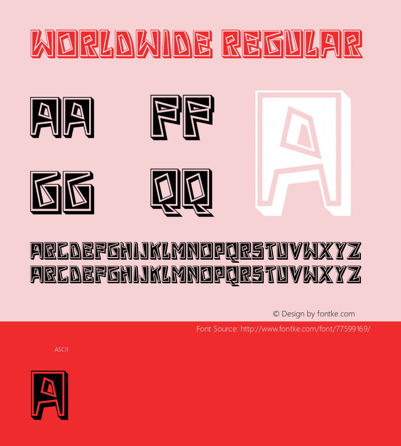 Worldwide Regular Version 1.000 Font Sample