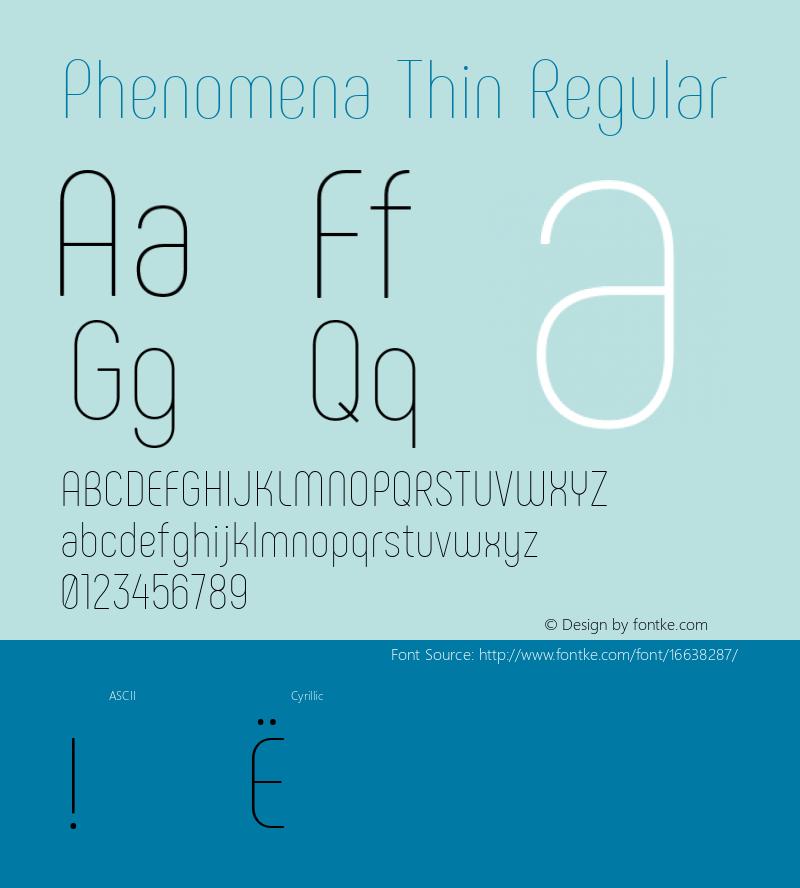 Phenomena Thin Regular Version 1.000;PS 001.000;hotconv 1.0.88;makeotf.lib2.5.64775; ttfautohint (v1.4.1) Font Sample