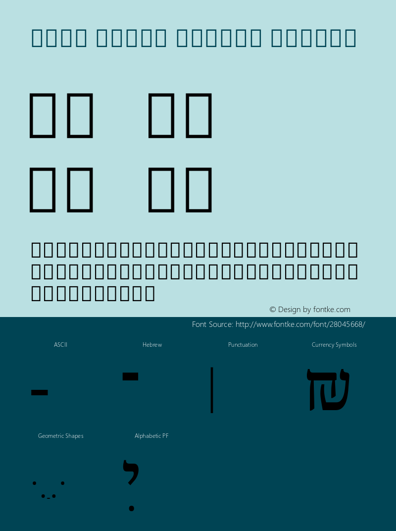 Noto Serif Hebrew Medium Version 2.000;GOOG;noto-source:20181019:f8f3770;ttfautohint (v1.8.2) Font Sample