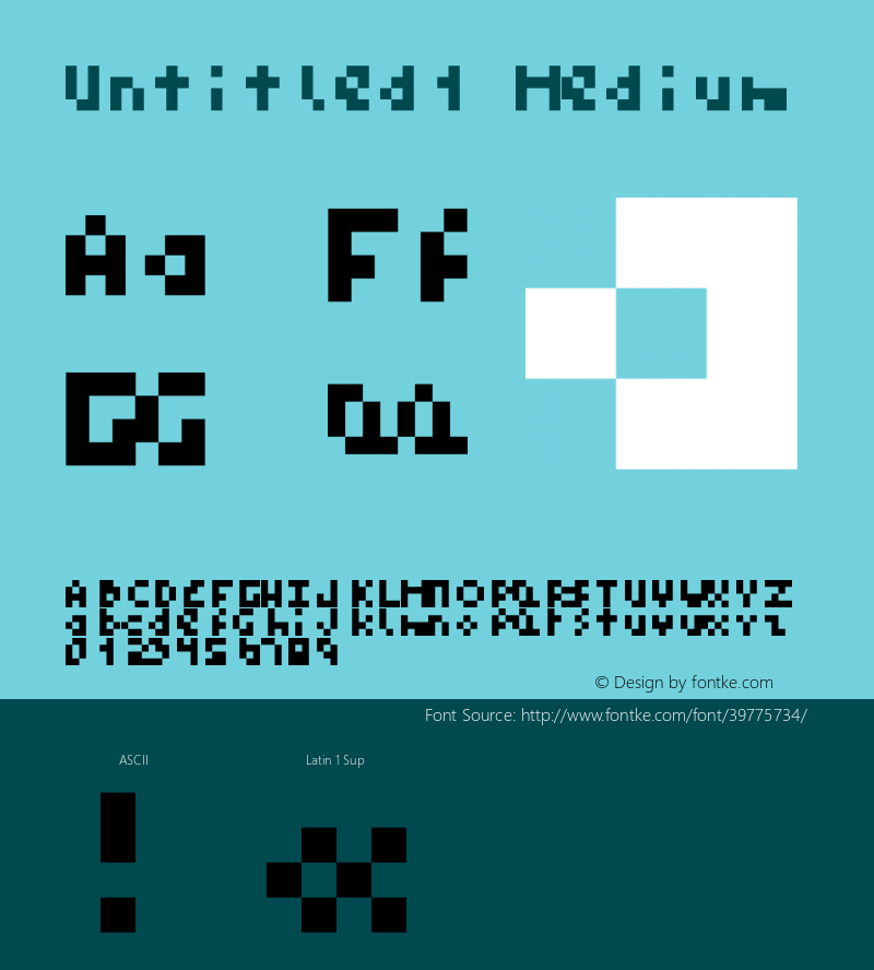 Untitled1 Version 001.000 Font Sample