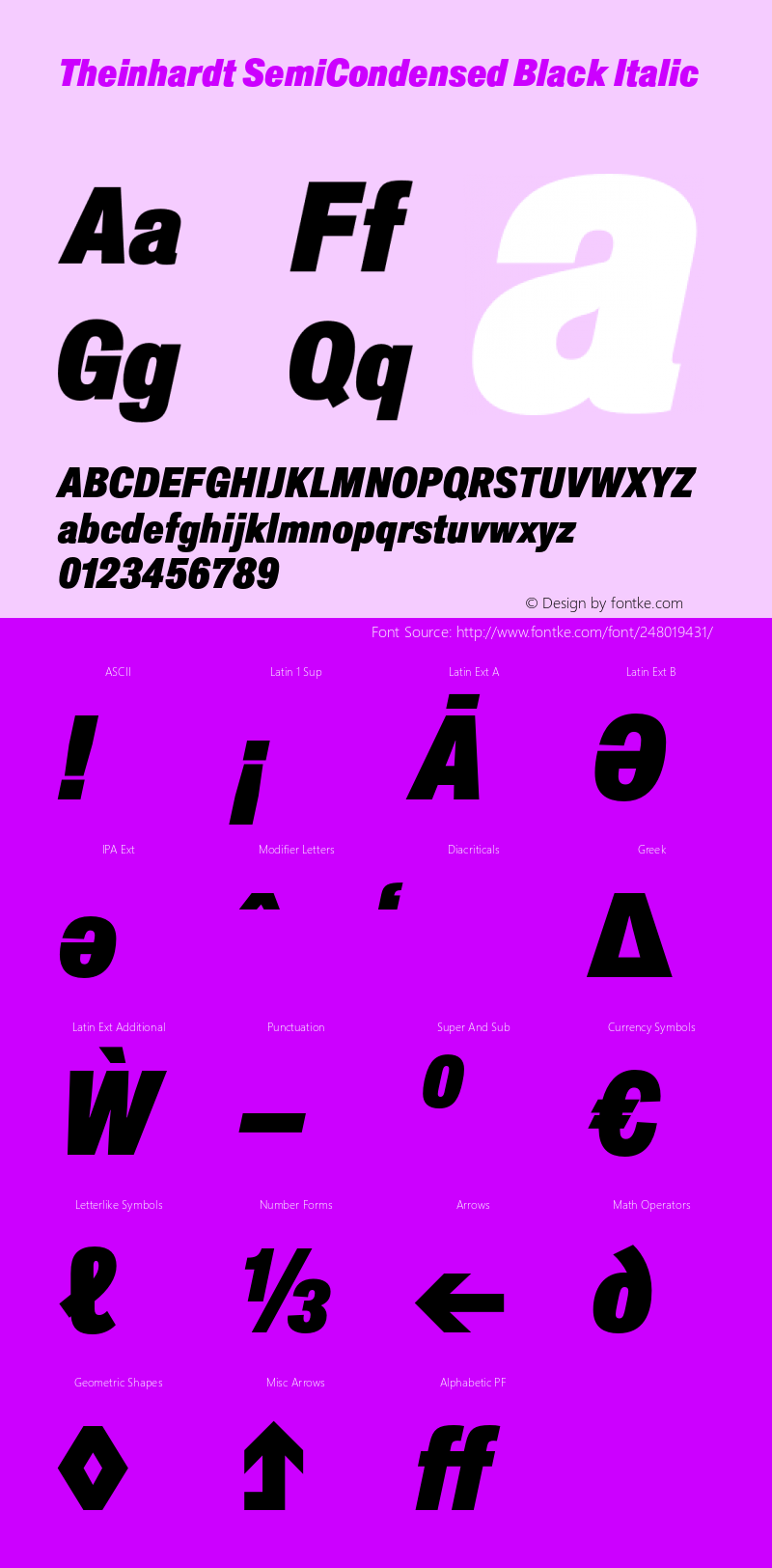 TheinhardtSemiCondensed-BlackItalic Version 1.002; build 0002图片样张