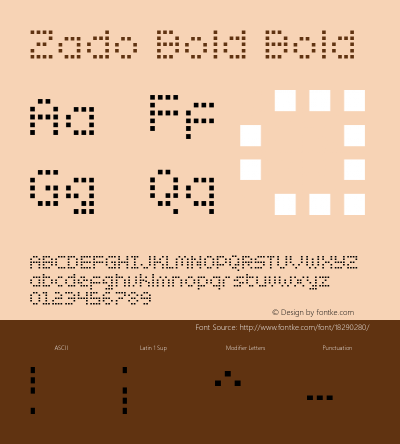 Zado Bold Bold 1 Font Sample