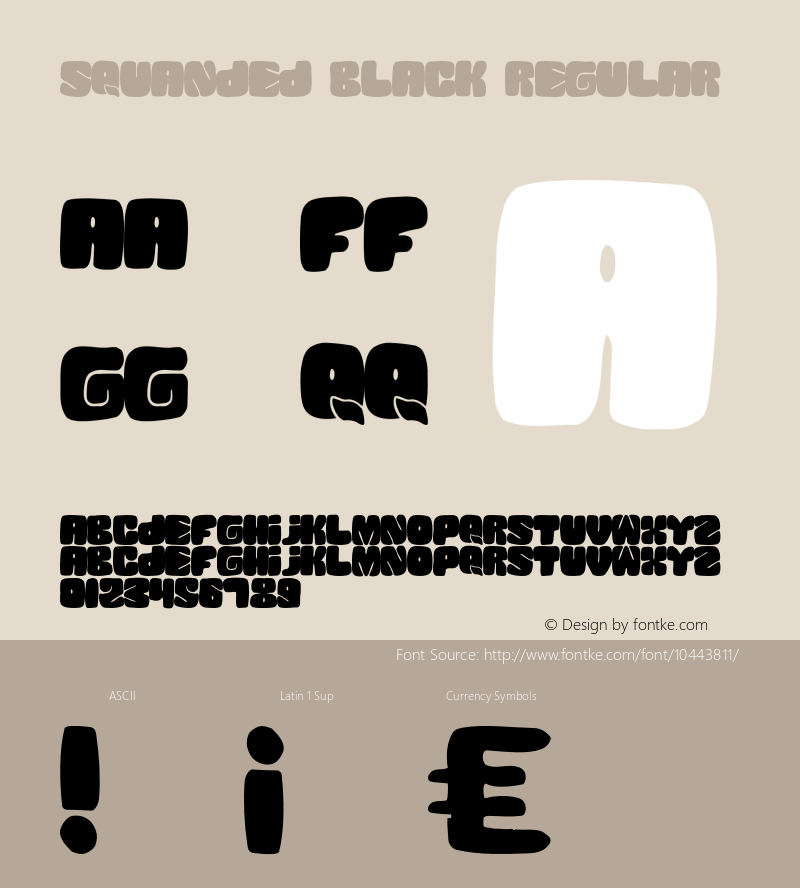 SQUANDED Black Regular Version 1.000;PS 001.001;hotconv 1.0.56 Font Sample