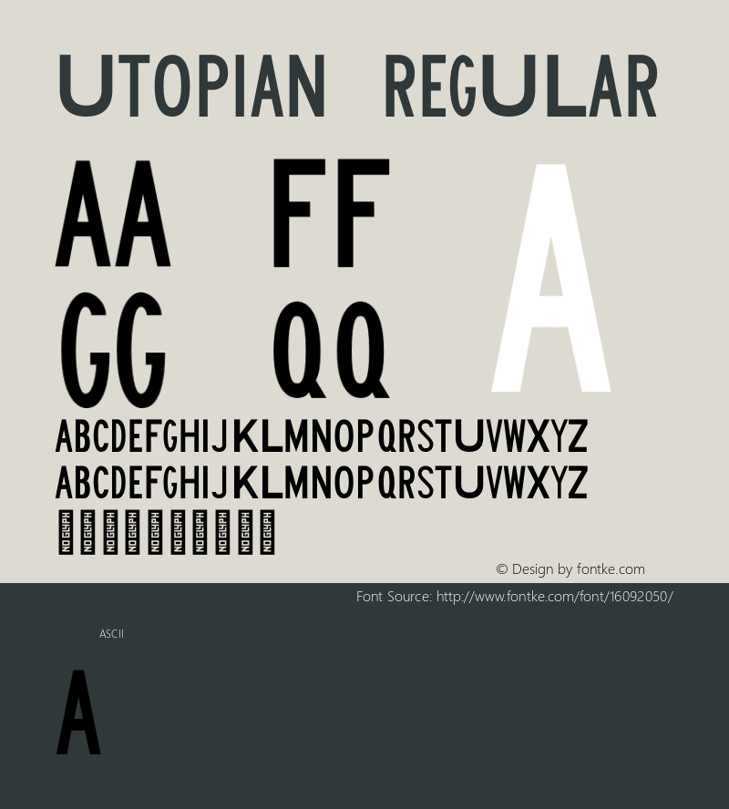 Utopian Regular Version 1.000;PS 001.000;hotconv 1.0.88;makeotf.lib2.5.64775 Font Sample