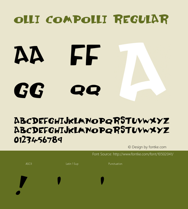 Olli Compolli Regular The Joison Remix Font Sample