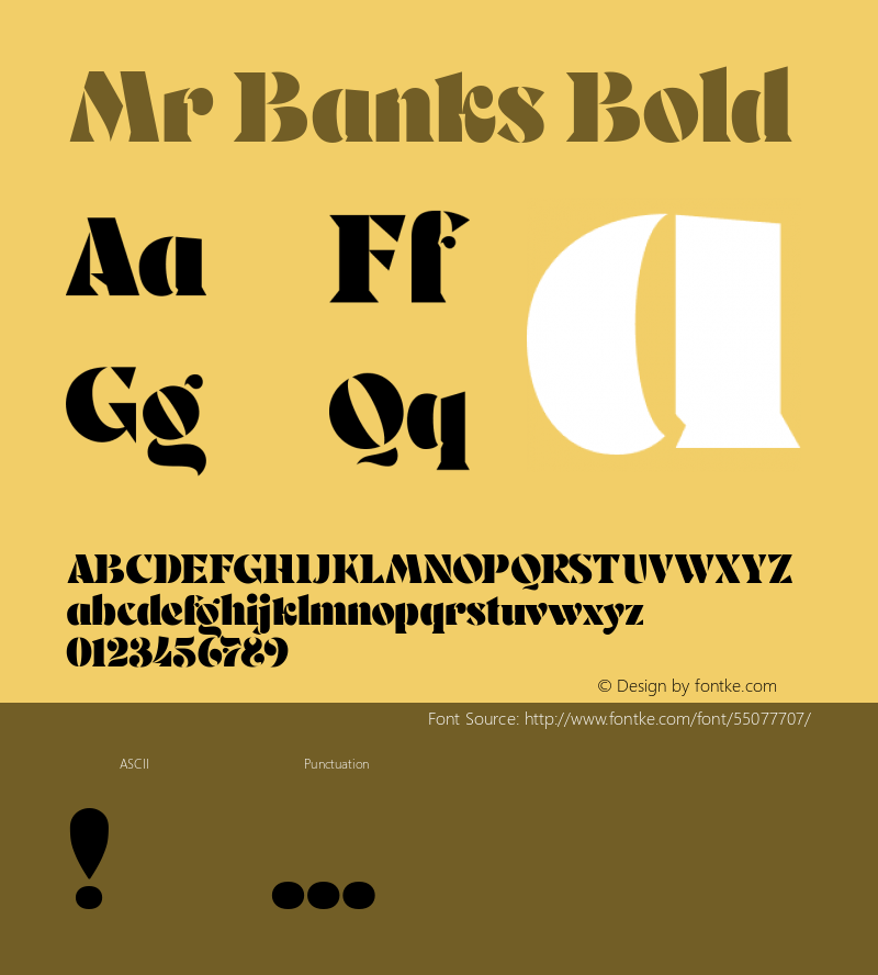 Mr Banks Bold Version 1.000 Font Sample