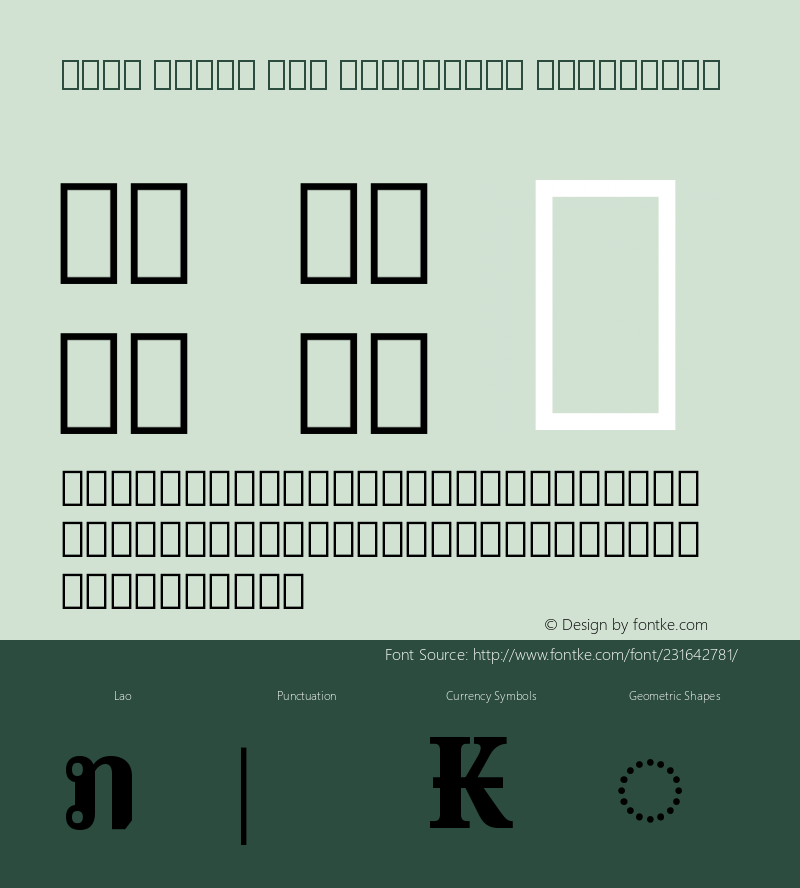 Noto Serif Lao Condensed ExtraBold Version 2.000图片样张