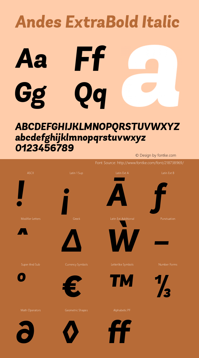 AndesExtraBold-Italic 1.000图片样张