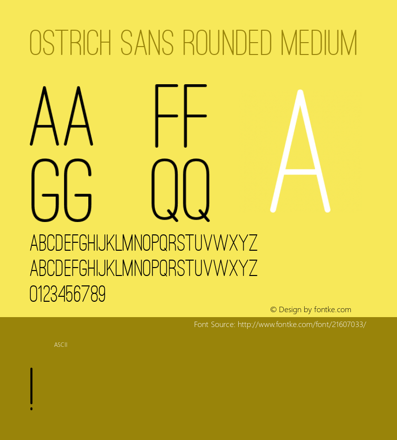 OstrichSansRounded Version 1.0 Font Sample