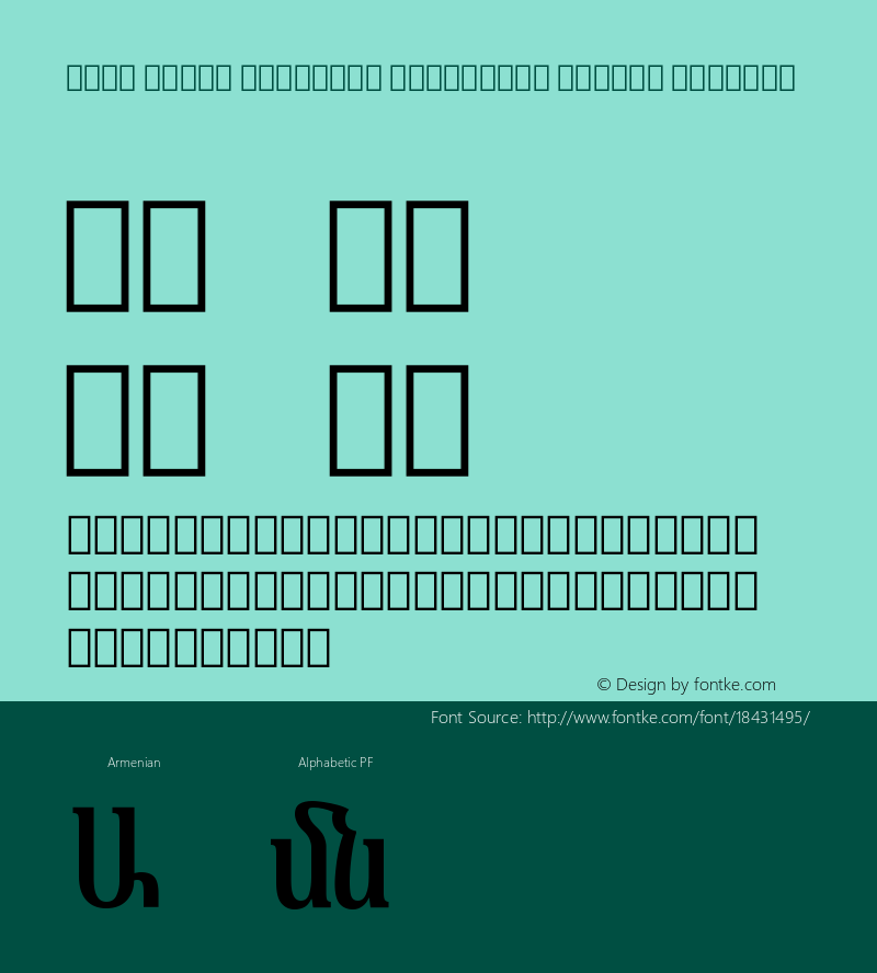 Noto Serif Armenian Condensed Medium Regular 1.000 Font Sample