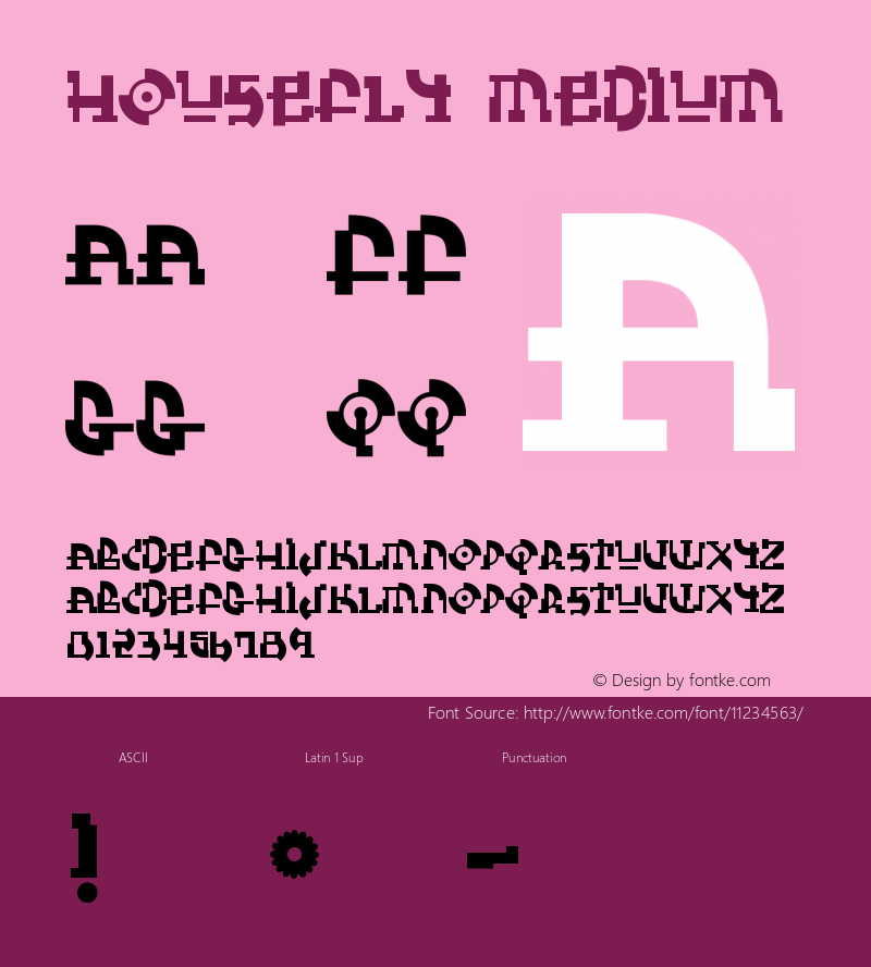 HouseFly Medium Version 001.000 Font Sample