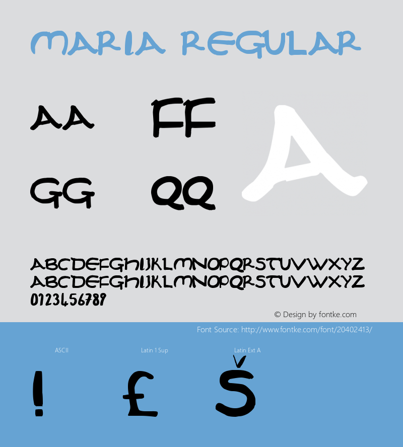 Maria Version 001.001 Font Sample