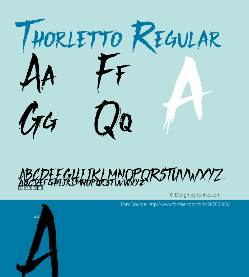 Thorletto Version 1.00;August 4, 2019;FontCreator 11.5.0.2430 64-bit Font Sample