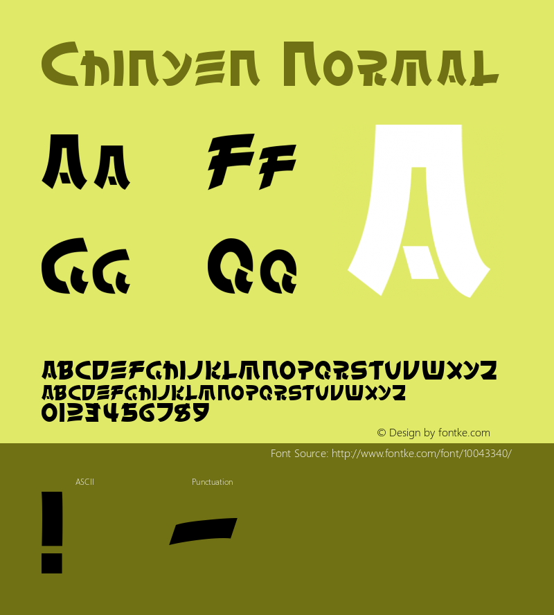 Chinyen Normal Unknown Font Sample