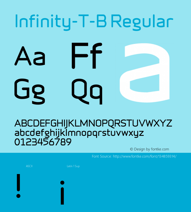 Infinity-T-B Version 1.0 Font Sample