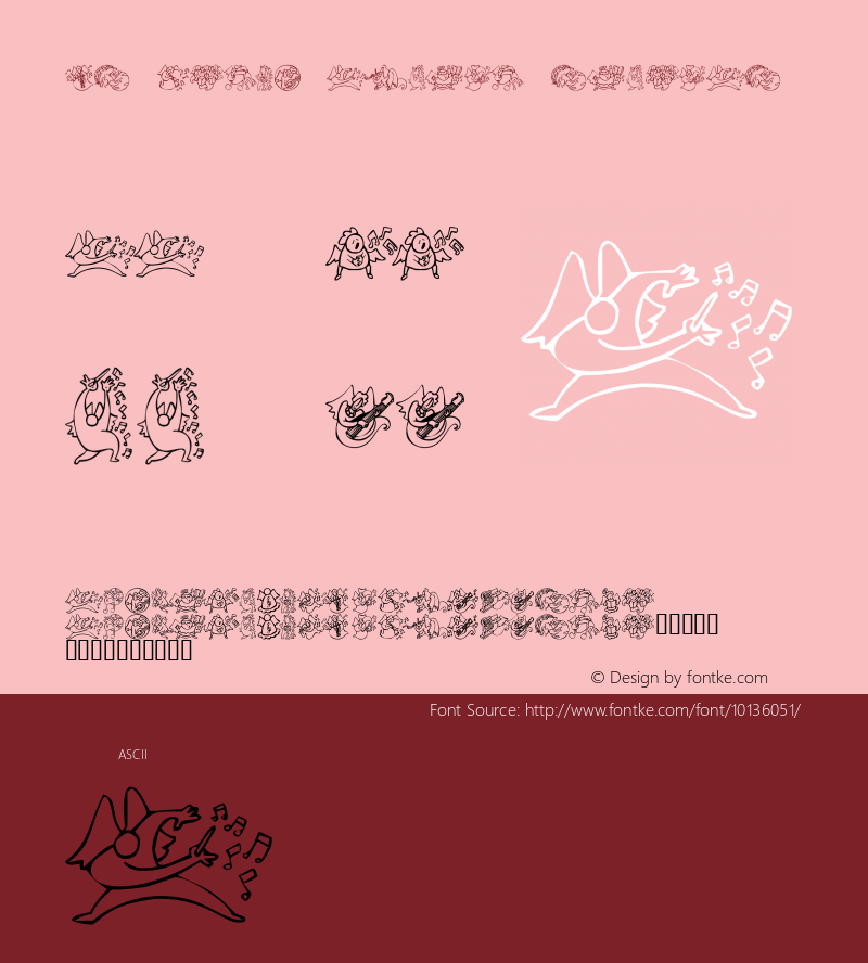 KR Music Angels Regular Macromedia Fontographer 4.1 11/16/2004 Font Sample