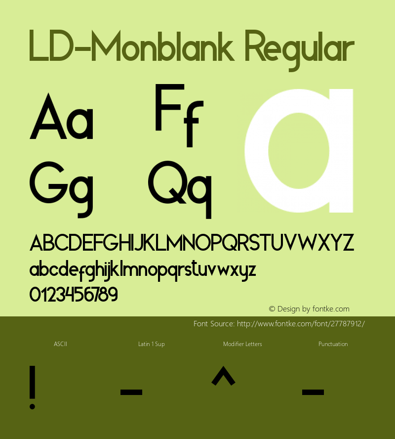 LD-Monblank 001.000 Font Sample