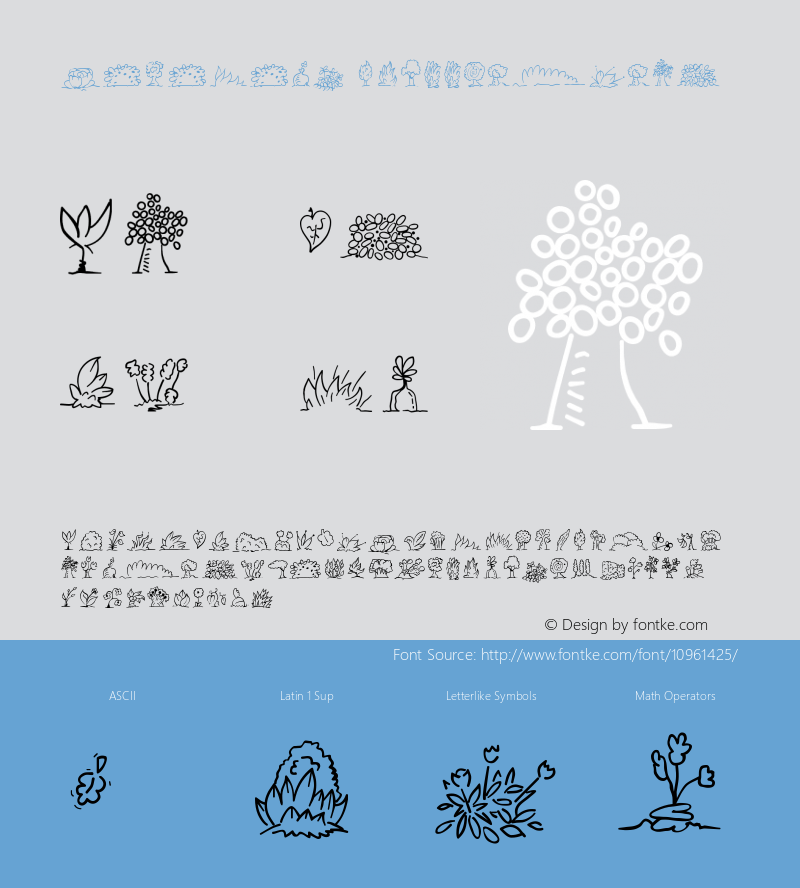 MiniPics UprootedLeaf Version 001.000 Font Sample