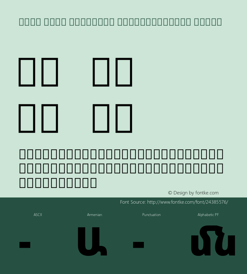 Noto Sans Armenian SemiCondensed Black Version 2.040 Font Sample