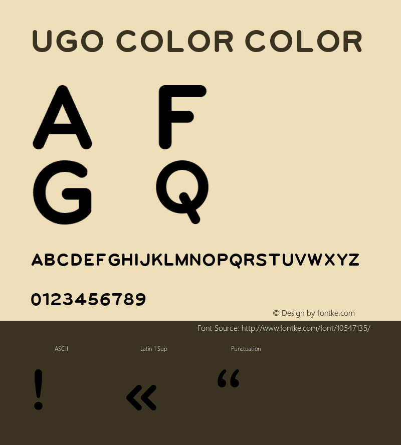 UGO COLOR COLOR Version 1.00 2014 Font Sample