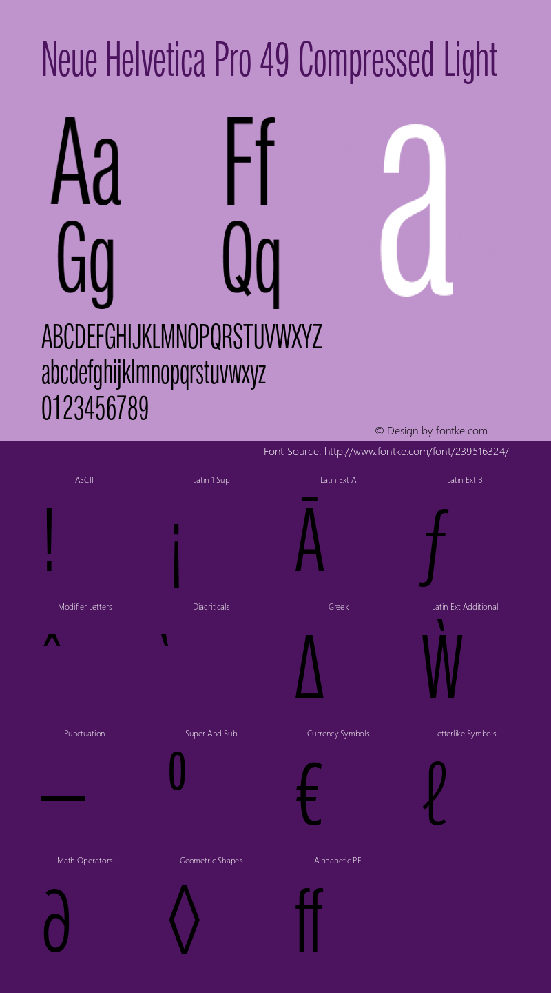 Neue Helvetica Pro 49 Cm Light Version 1.1, build 2, pfc617图片样张