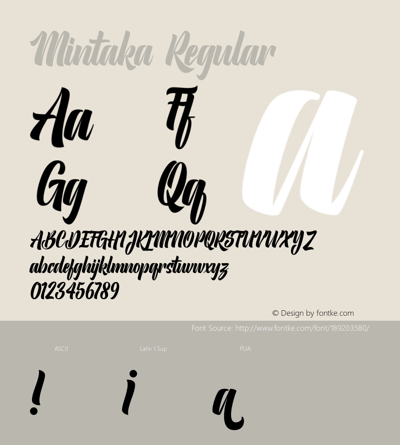 Mintaka Version 1.00;November 4, 2021;FontCreator 13.0.0.2641 64-bit图片样张