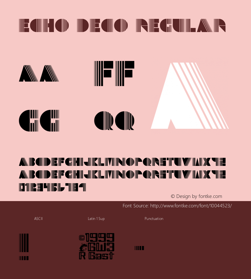 Echo Deco Regular 2.0 - 8/01/99 Font Sample