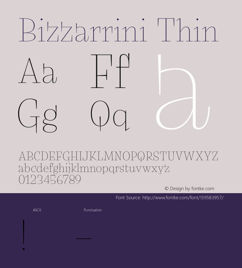 Bizzarrini Thin Version 0.3 | FM Demo Font Sample