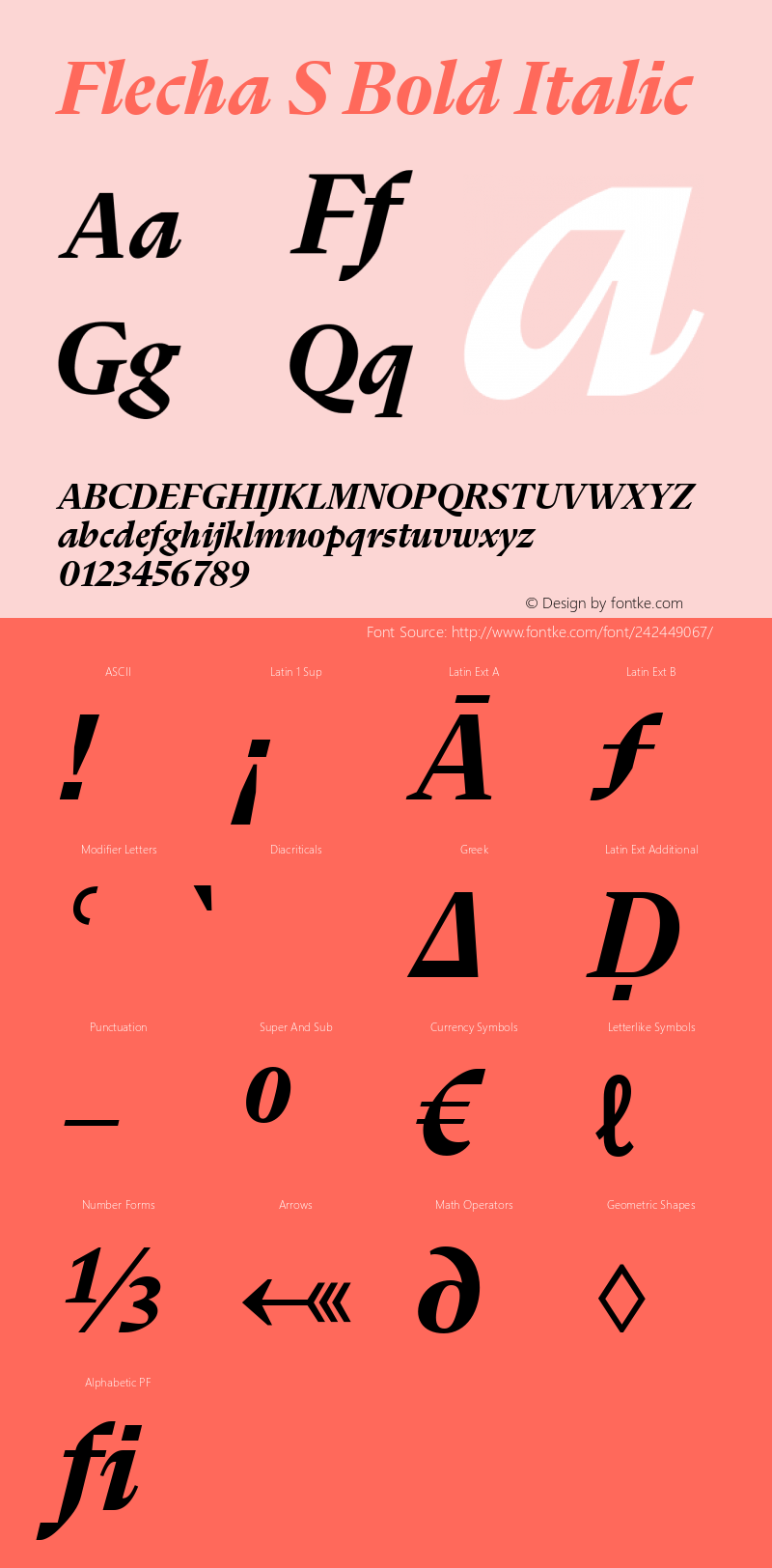 Flecha S Bold Italic Version 2.004图片样张