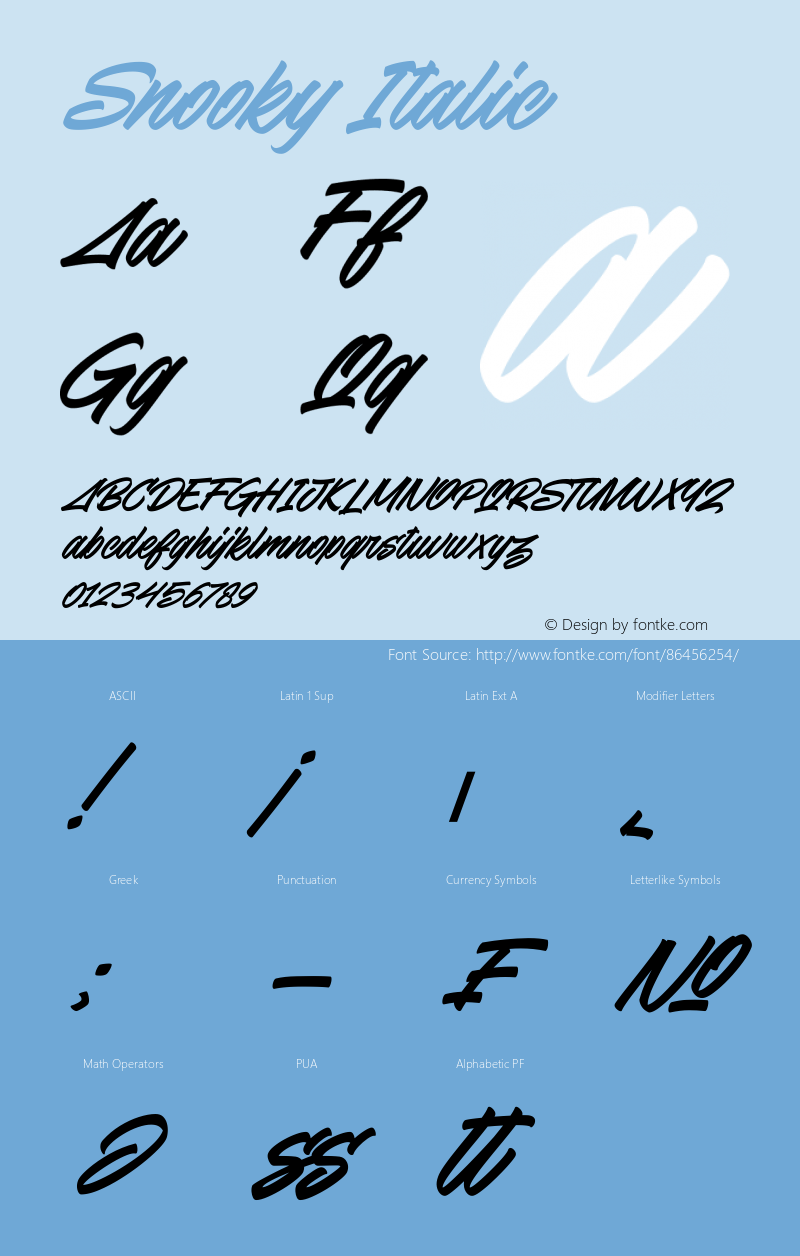 Snooky Italic Version 1.00;September 30, 2020;FontCreator 12.0.0.2563 64-bit Font Sample