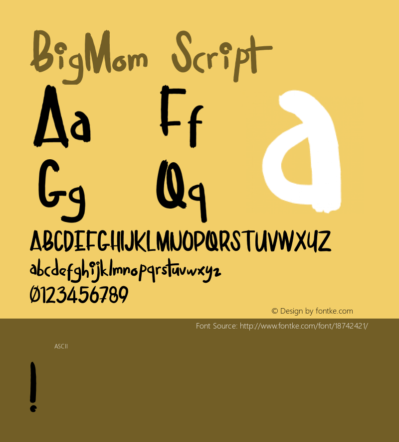 BigMom Script Version 1.001;Fontself Maker 1.0.8 Font Sample