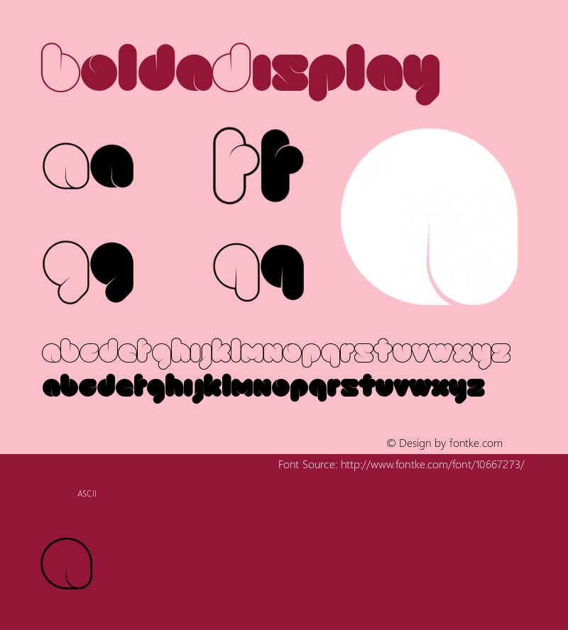 BoldaDisplay ☞ Version 1.000;com.myfonts.easy.infamousfoundry.bolda-display.regular.wfkit2.version.3G3G Font Sample