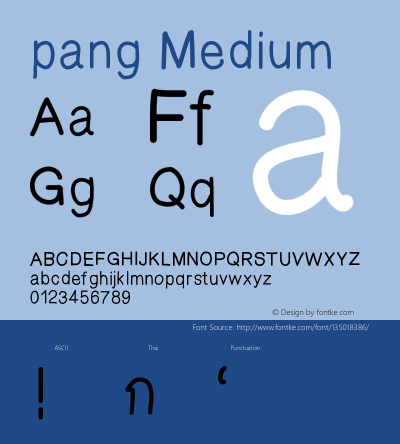 pang Version 001.000 Font Sample