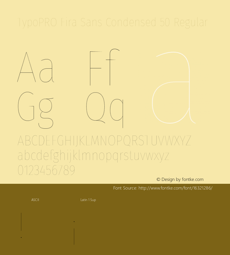 TypoPRO Fira Sans Condensed 50 Regular Version 4.202;PS 004.202;hotconv 1.0.88;makeotf.lib2.5.64775 Font Sample